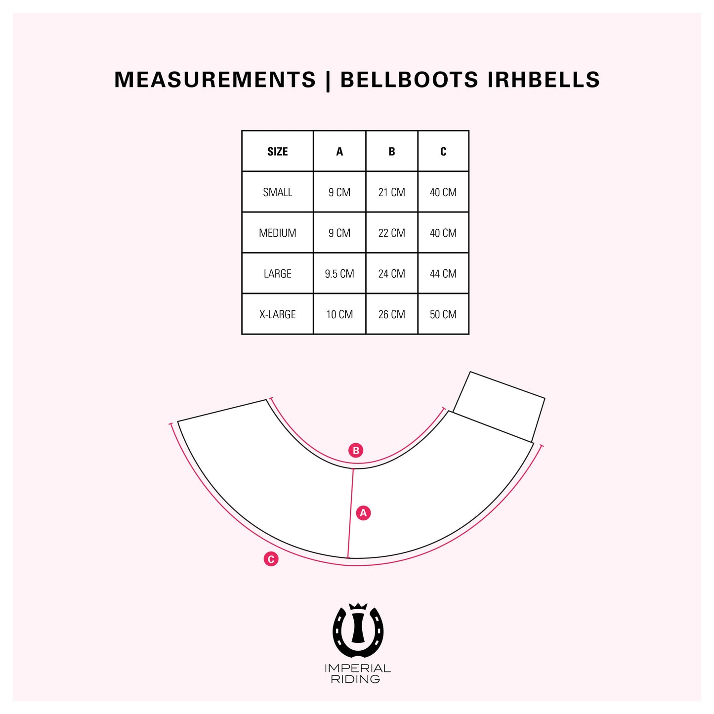 Imperial Riding Hufglocken IRHBells, pink & schwarz