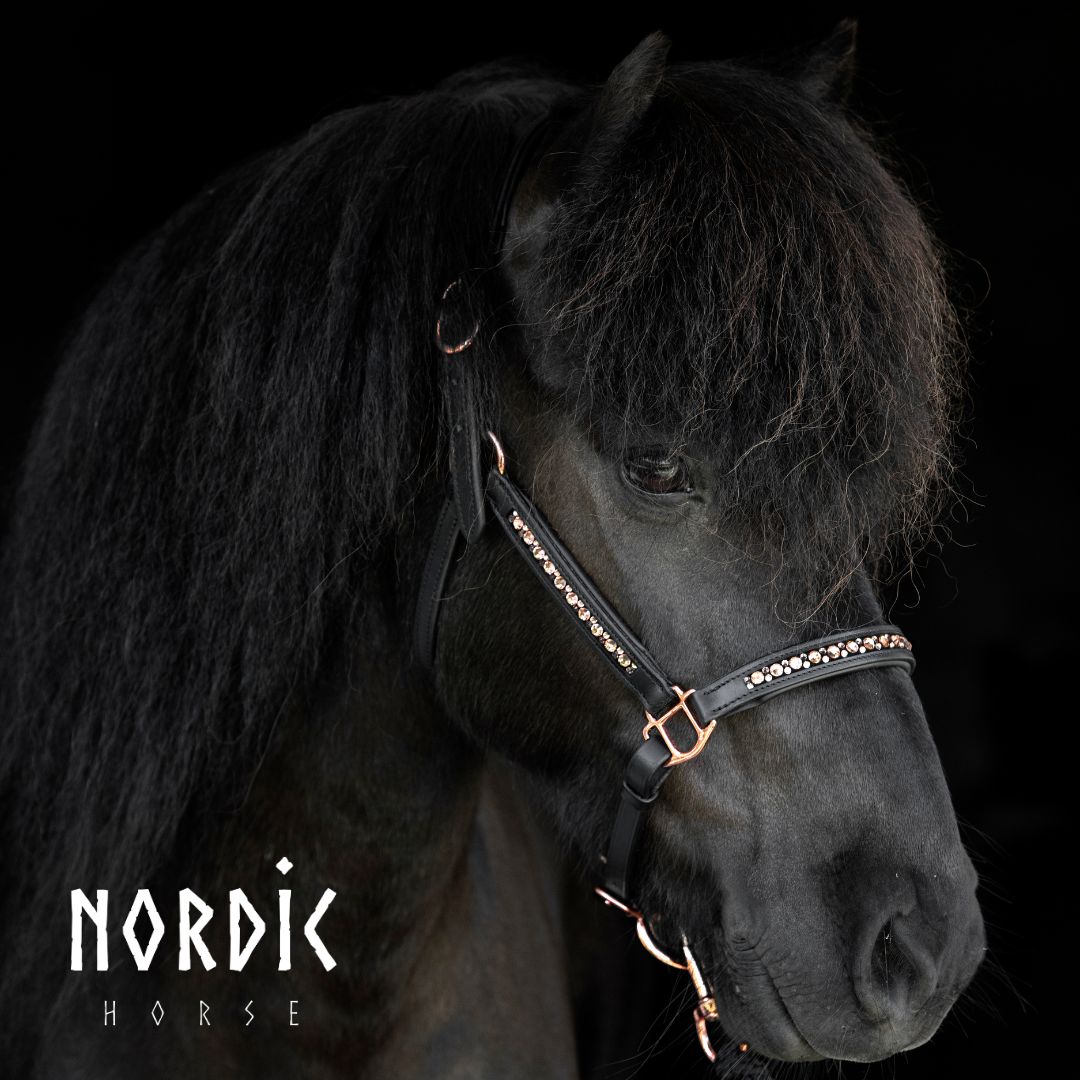 Nordic Horse Lederhalfter All Roségold