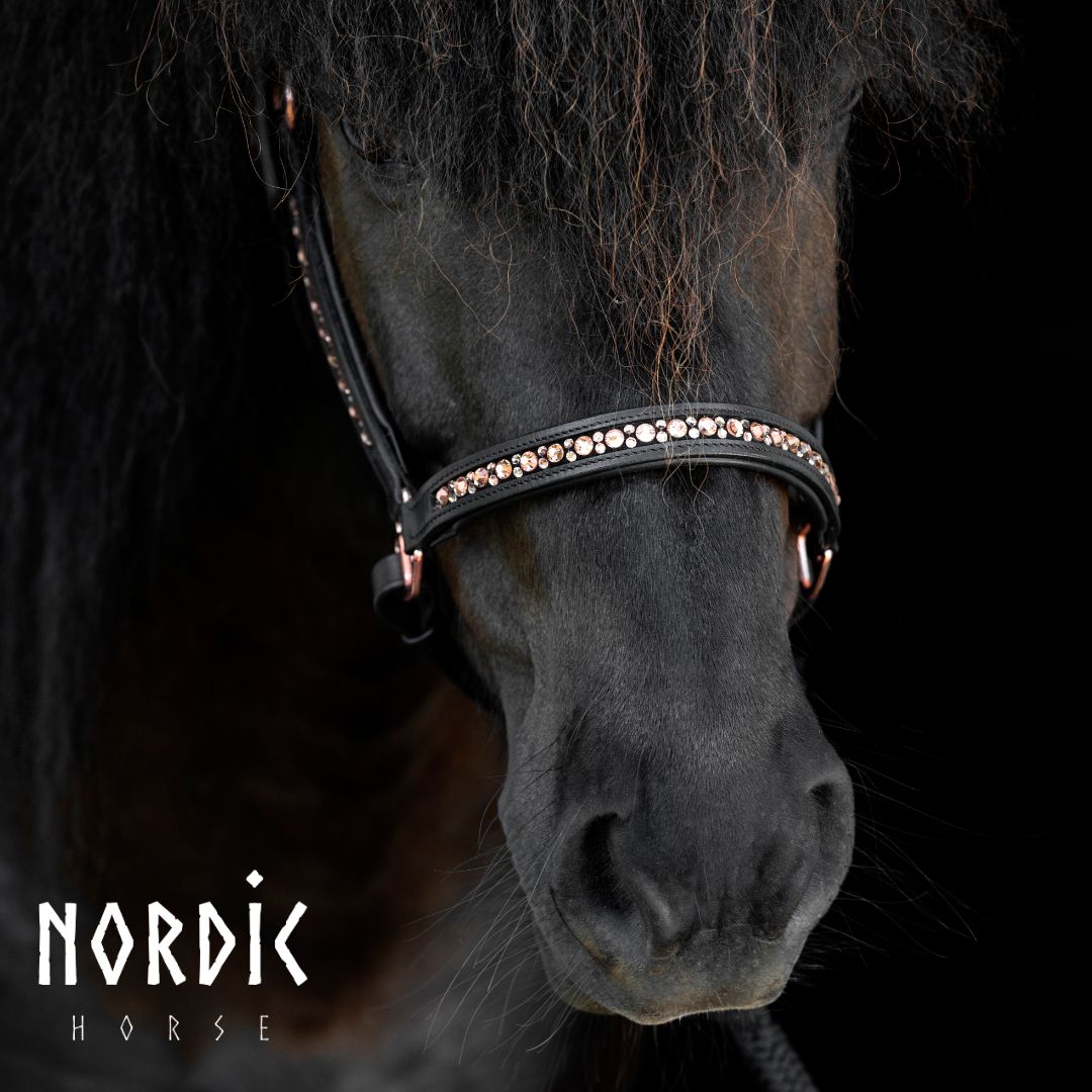 Nordic Horse Lederhalfter All Roségold