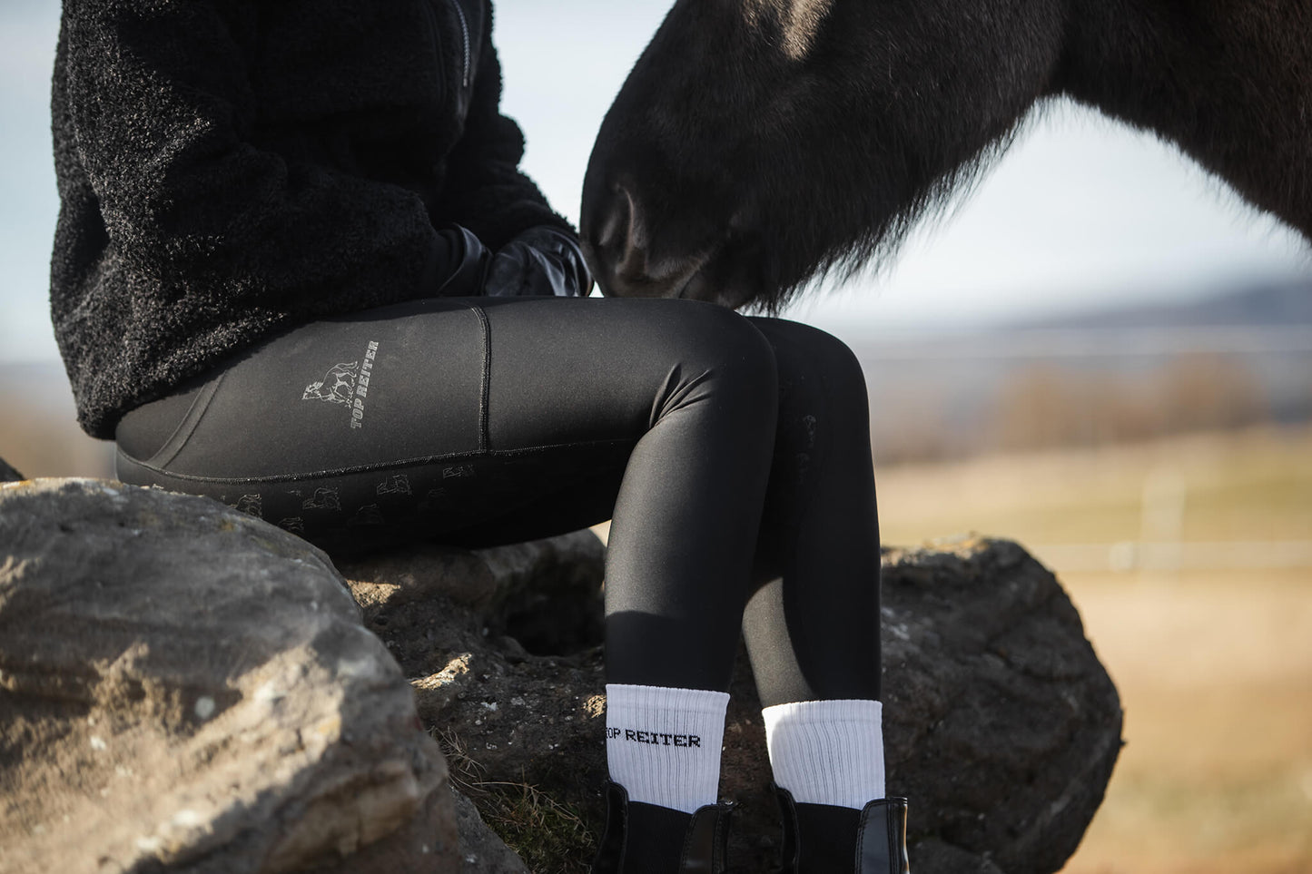 Top Reiter Socken, ORRI, weiß