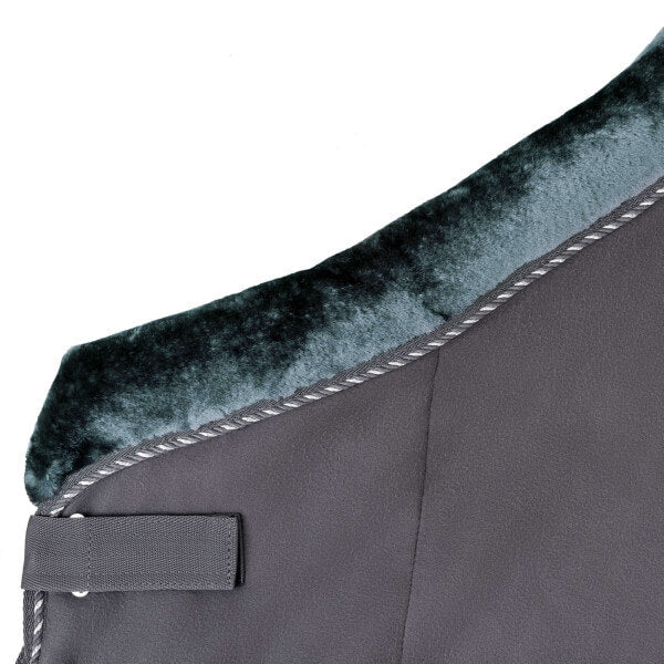Top Reiter Fleecedecke "SOFT LINE", grau/grün, 125cm