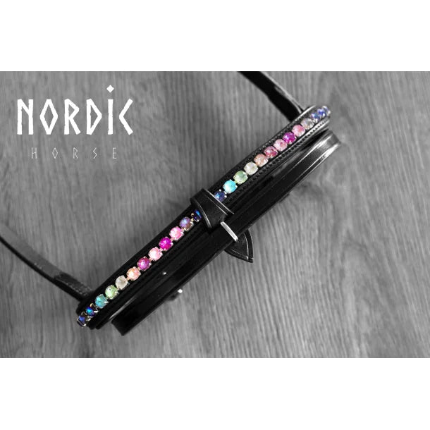 Nordic Horse Englisch kombiniertes Sperrhalfter, mit Regenbogensteine