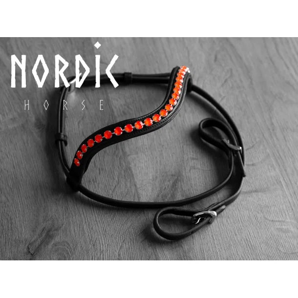 Nordic Horse Wave-Kopfstück, mit leuchtenden Farben