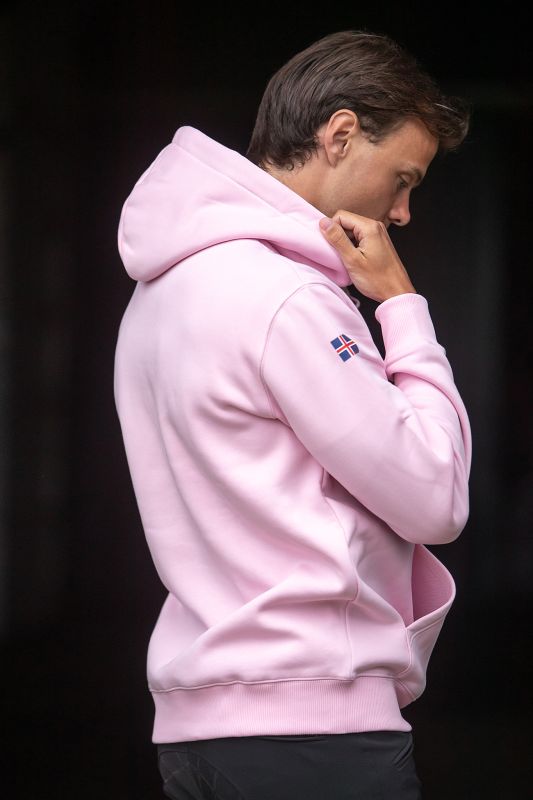 Top Reiter Unisex Hoodie, Alt Rosa