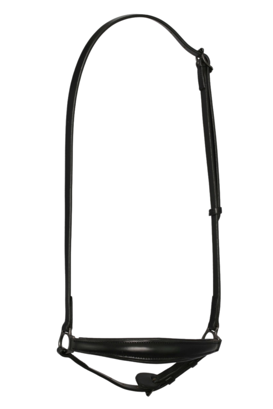 Top Reiter Metall Tigull Nasenriemen, schwarz-metall