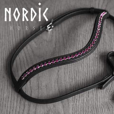 Nordic Horse Kopfstück mit geschwungenem Stirnriemen in verschiedenen Farben