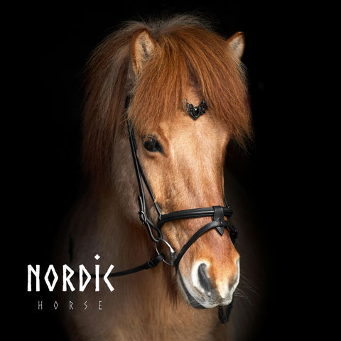 Nordic Horse Kopfstück Black Leaves