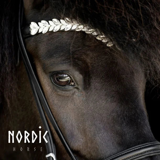 Nordic Horse Kopfstück Silver Leaves