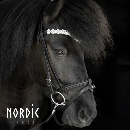 Nordic Horse Kopfstück Silver Leaves