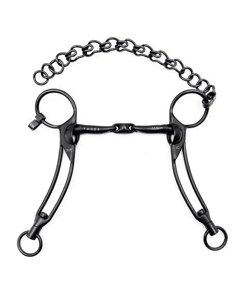 Fager Kandare Julie, doppelt gebrochen, schwarz