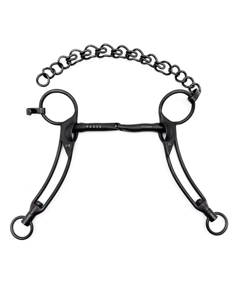 Fager Julie Kandare, black, einfach gebrochen