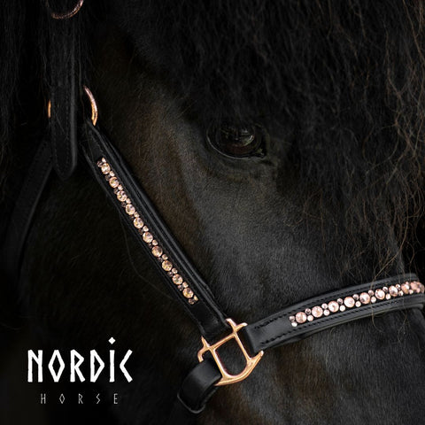 Nordic Horse Leather Halter All Rose Gold