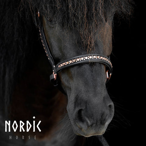 Nordic Horse Leather Halter All Rose Gold