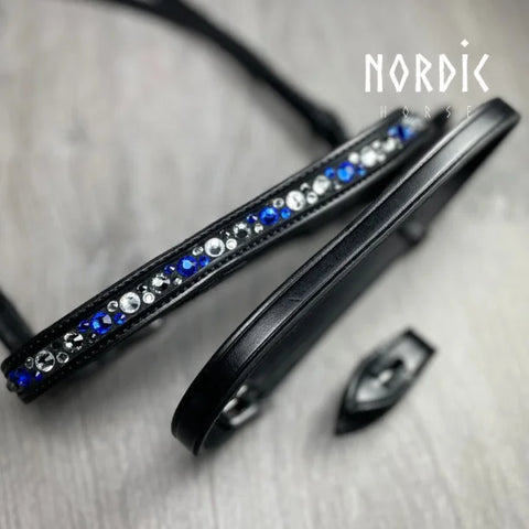 Nordic Horse, Englisch-kombinierter Nasenriemen, Colour Mix in Türkis/Blau/Pink/Grün