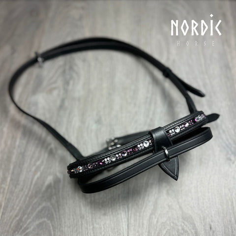 Nordic Horse, Englisch-kombinierter Nasenriemen, Colour Mix - Lila