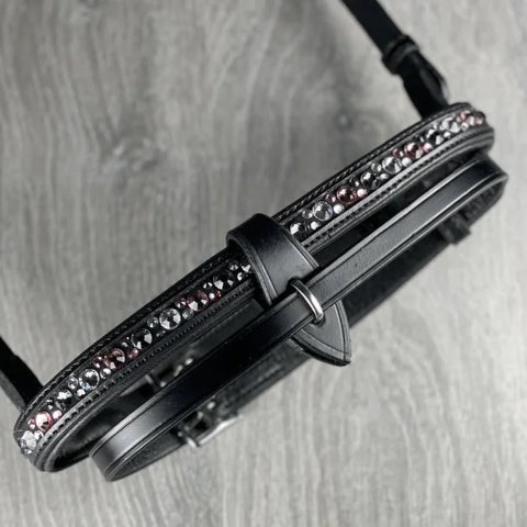 Nordic Horse, Englisch-kombinierter Nasenriemen, Colour Mix in Türkis/Blau/Pink/Grün