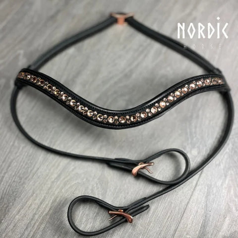 Nordic Horse Kopfstück All Black/Rosegold/White