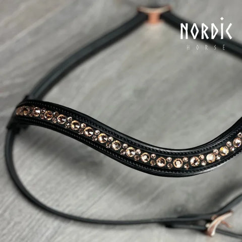 Nordic Horse Kopfstück All Black/Rosegold/White