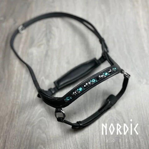 Nordic Horse, Anatomischer Nasenriemen, Colour Mix Blau/ Pink/ Türkis/ Grün