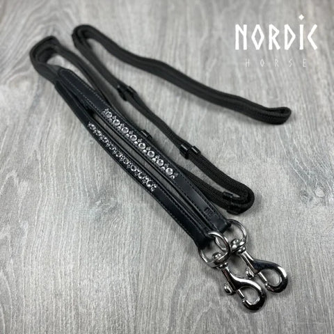Nordic Horse, Supergrip Zügel, All Rosegold/Black/White