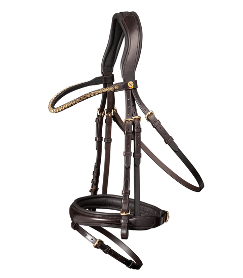 Waldhausen S-Line Trensenzaum Goldsmith, braun