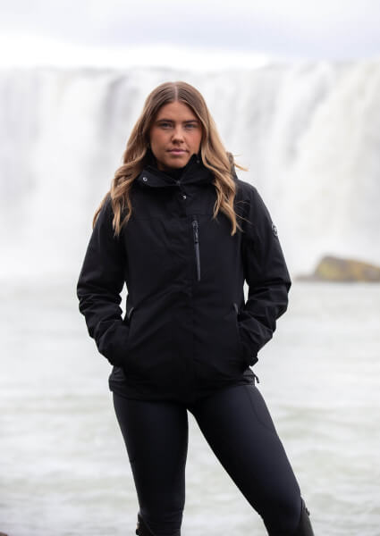 Top Reiter Regenjacke GLETTA, schwarz