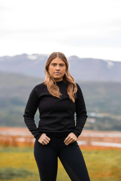 Top Reiter Sweater YLUR, merino schwarz