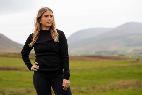 Top Reiter Sweater YLUR, merino schwarz