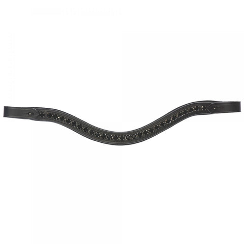 Eques Wave Stirnriemen mit großen schwarzen Steinen, StepByStep Tresnen