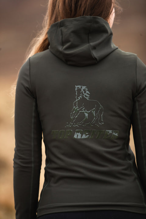 Top Reiter Hoodie ELDEY moosgrün