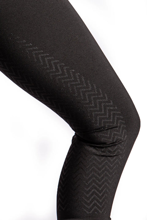 Hestagallery Reitleggin mit hoher Taille und Vollsilikon, schwarz