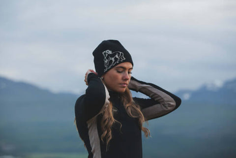 Top Reiter Beanie "HLÝJA", schwarz