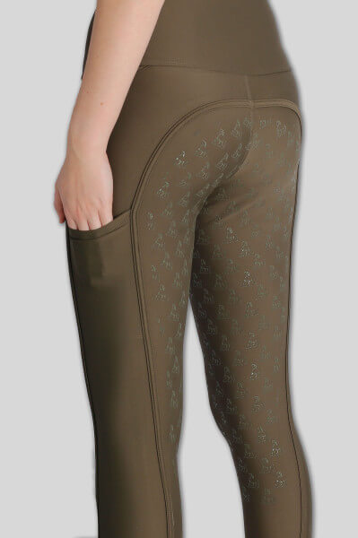 Top Reiter Reitleggins KEMPA, Damen, oliv/ schwarz-gold/ schwarz