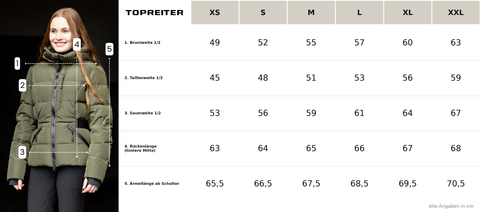 Top Reiter Móa Daunenjacke, verschiedene Farben