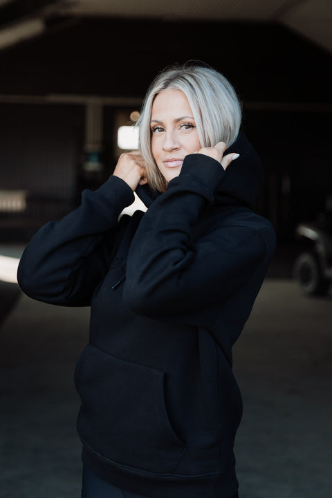 Top Reiter Hoodie schwarz