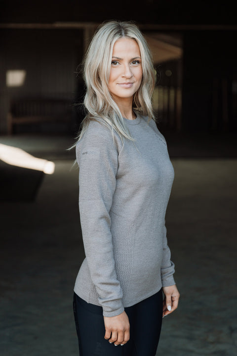 Top Reiter Sweater "YLUR", merino truffle braun