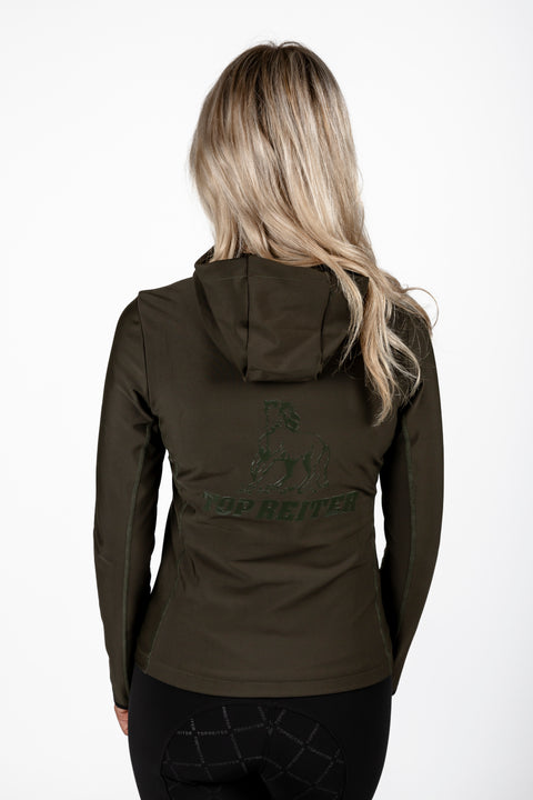 Top Reiter Hoodie ELDEY moosgrün