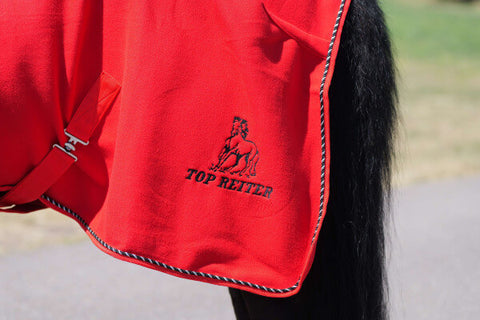 Top Reiter Fleecedecke "SOFT LINE", red, 125cm