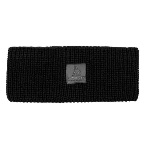 Top Reiter Stirnband "DETTIFOSS", gerippt schwarz