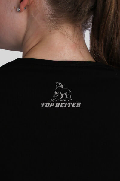 Top Reiter T-Shirt "TR", V-neck, schwarz