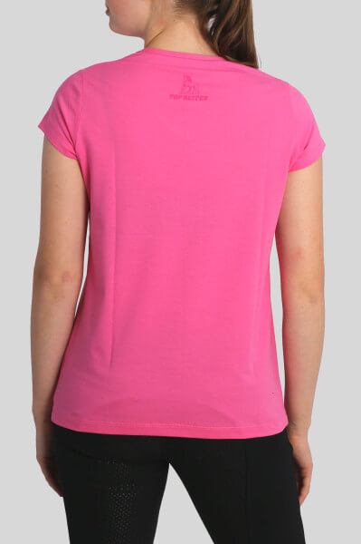 Top Reiter T-Shirt "TR", V-neck, pink