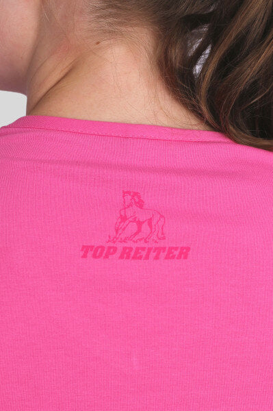 Top Reiter T-Shirt "TR", V-neck, pink