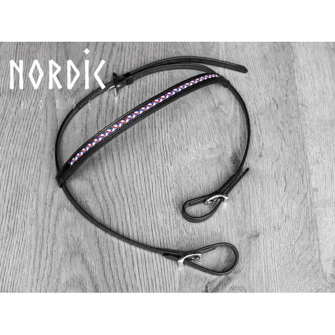 Nordic Horse Kopfstück mit geflochtenem Stirnriemen in Islandfarben