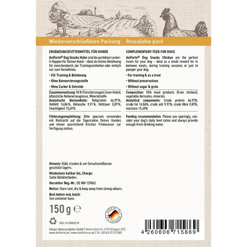 Aniforte Dog Snacks Huhn, 150g