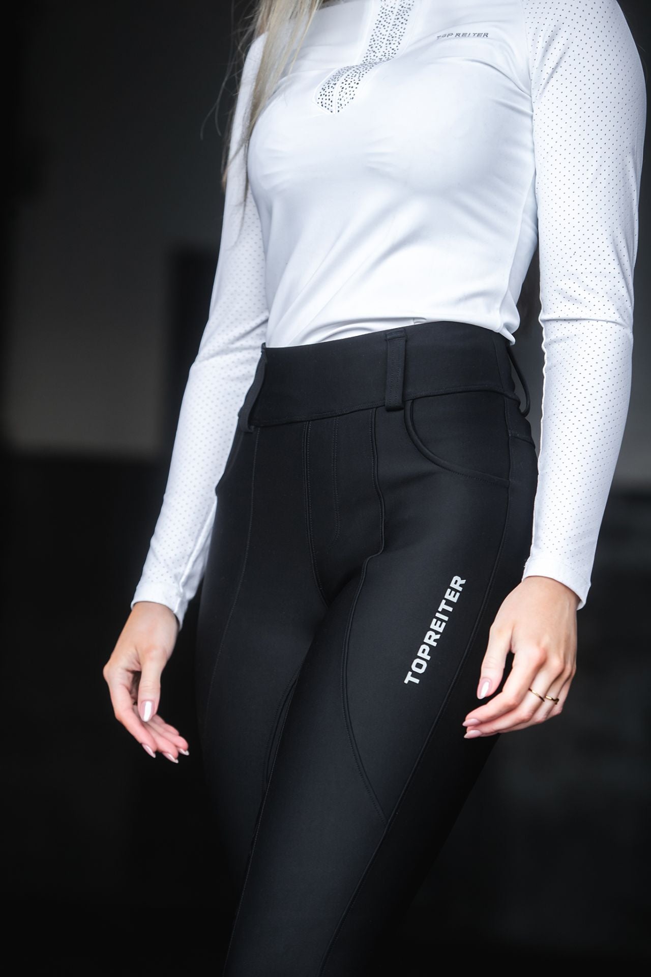 Top Reiter Kara Leggins, schwarz