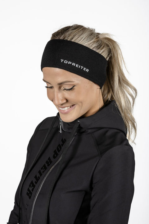 Top Reiter Merino-Stirnband, schwarz