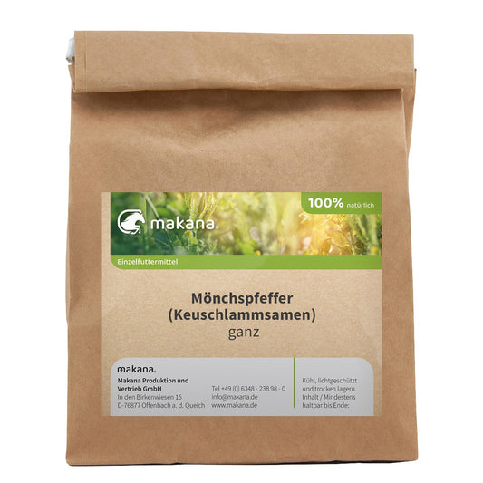 Makana Mönchspfeffer (Keuschlammsamen) für Tiere, ganz, 500 g Tüte