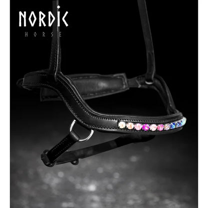 Nordic Horse - Anatomisches Sperrhalfter mit Regenbogensteine