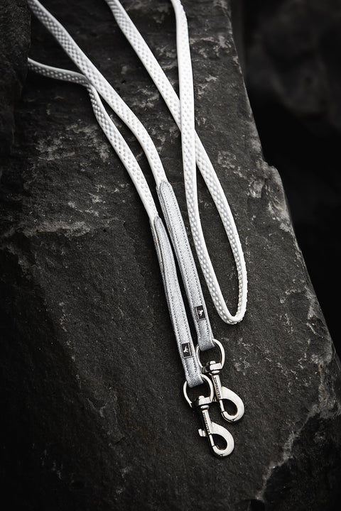 Top Reiter T2 Glitrandi Glitzer Zügel mit Karabiner, weiß & schwarz