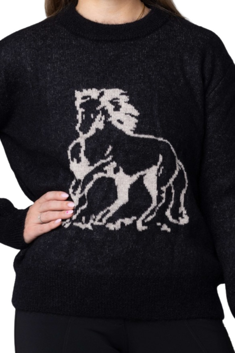 Top Reiter Sweater VARMI, schwarz